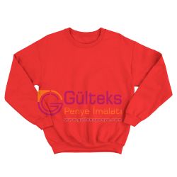 Bisiklet Yaka Basic Sweatshirt Kırmızı-Bisiklet-yaka-basic-sweatshirt-Kirmizi